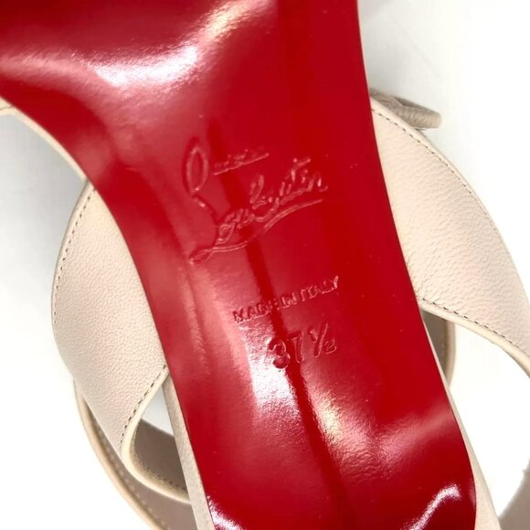 Christian Louboutin MARIZA 85 Criss Cross Ankle Strap Sandals Heels Shoes - Picture 15 of 16